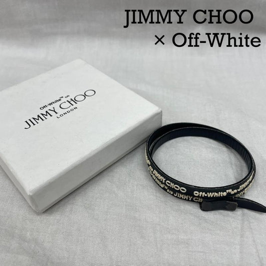 ジミーチュウ JIMMY CHOO アクセサリー ブレスレット、バングル ×Off White ブレスレット ジミーチュウ ブレスレット ゴム ブラック ホワイト BLK WHT - 黒 / ブラック / black X 白 / ホワイト / white レディース USED 古着 中古 50143162