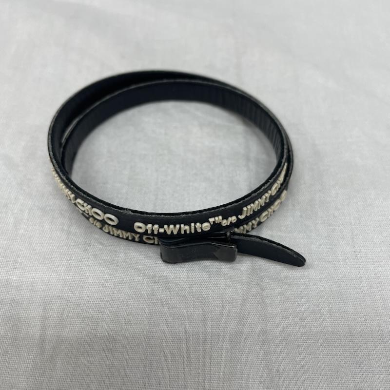 ジミーチュウ JIMMY CHOO アクセサリー ブレスレット、バングル ×Off White ブレスレット ジミーチュウ ブレスレット ゴム ブラック ホワイト BLK WHT - 黒 / ブラック / black X 白 / ホワイト / white レディース USED 古着 中古 50143162