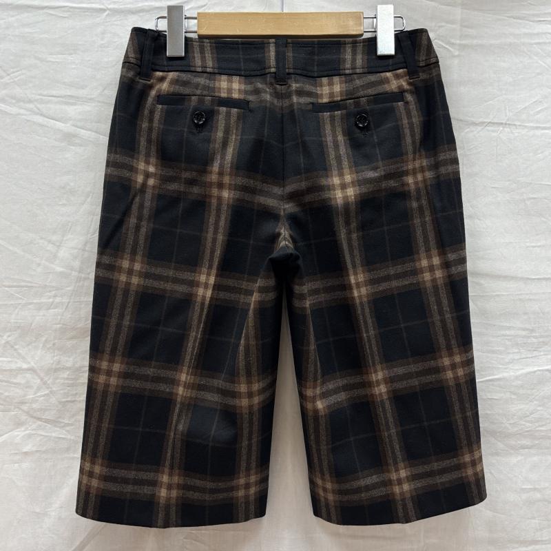 バーバリーロンドン Burberry London パンツ ショートパンツ FQ351-053-55 チェック柄 ひざ丈 ショートパンツ ショーツ 黒 茶 ブラック ブラウン 38 黒 / ブラック / black X 茶 / ブラウン / brown レディース USED 古着 中古 50143209