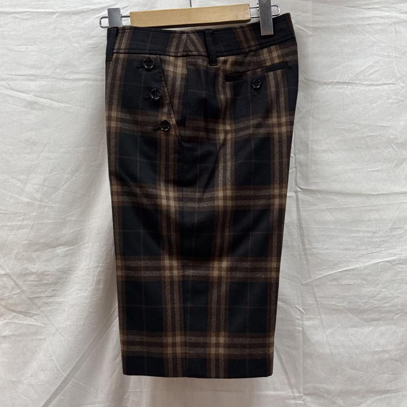 バーバリーロンドン Burberry London パンツ ショートパンツ FQ351-053-55 チェック柄 ひざ丈 ショートパンツ ショーツ 黒 茶 ブラック ブラウン 38 黒 / ブラック / black X 茶 / ブラウン / brown レディース USED 古着 中古 50143209
