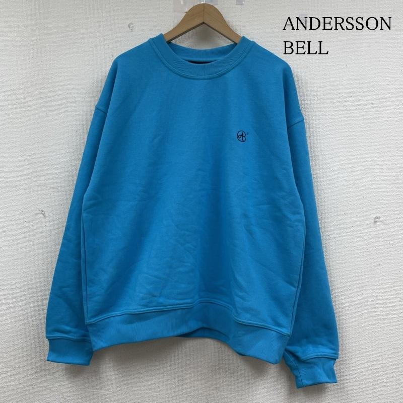 アンダースンベル ANDERSSON BELL トレーナー 長袖 シグネイチャー スウェット 長袖 トレーナー ブランドロゴ 刺繍 ワンポイント atb231u-sbl L ロゴ、文字 X 刺繍 X ワンポイント 水色 / ライトブルー / メンズ USED 古着 中古 50143224