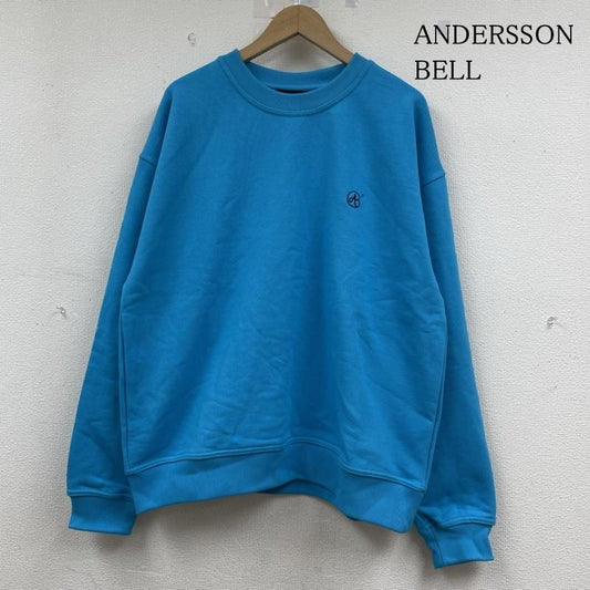 アンダースンベル ANDERSSON BELL トレーナー 長袖 シグネイチャー スウェット 長袖 トレーナー ブランドロゴ 刺繍 ワンポイント atb231u-sbl L ロゴ、文字 X 刺繍 X ワンポイント 水色 / ライトブルー / メンズ USED 古着 中古 50143224