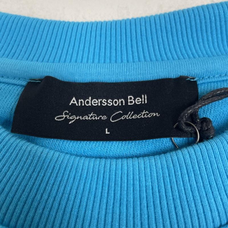 アンダースンベル ANDERSSON BELL トレーナー 長袖 シグネイチャー スウェット 長袖 トレーナー ブランドロゴ 刺繍 ワンポイント atb231u-sbl L ロゴ、文字 X 刺繍 X ワンポイント 水色 / ライトブルー / メンズ USED 古着 中古 50143224