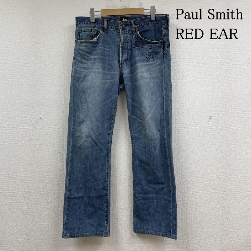 ポールスミス Paul Smith パンツ デニム、ジーンズ レッドイヤー RED EAR 赤耳 ダメージ ボタンフライ デニム ジーンズ DENIM ジーパン 32インチ ロゴ、文字 インディゴ / インディゴ / Indigo メンズ USED 古着 中古 50143227