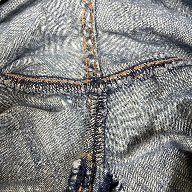 ポールスミス Paul Smith パンツ デニム、ジーンズ レッドイヤー RED EAR 赤耳 ダメージ ボタンフライ デニム ジーンズ DENIM ジーパン 32インチ ロゴ、文字 インディゴ / インディゴ / Indigo メンズ USED 古着 中古 50143227