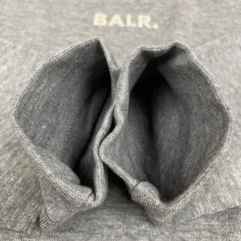 古着 USED パーカー 長袖 BALR. Q-SERIES プルオーバー パーカー スウェット 長袖 メタルロゴ サイドジップ フーディー S ロゴ、文字 灰 / グレー / gray メンズ USED 古着 中古 50143230