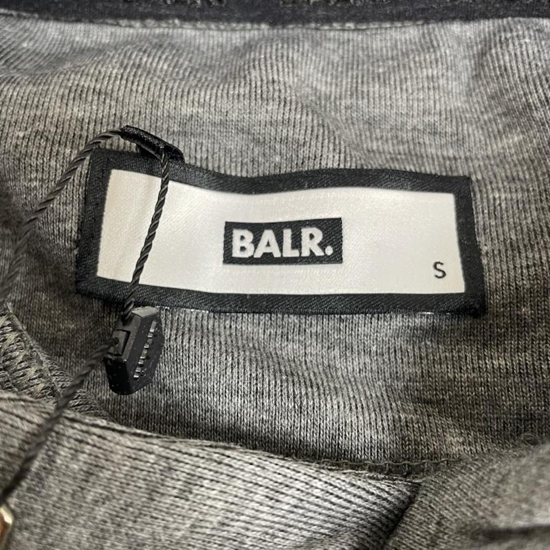 古着 USED パーカー 長袖 BALR. Q-SERIES プルオーバー パーカー スウェット 長袖 メタルロゴ サイドジップ フーディー S ロゴ、文字 灰 / グレー / gray メンズ USED 古着 中古 50143230