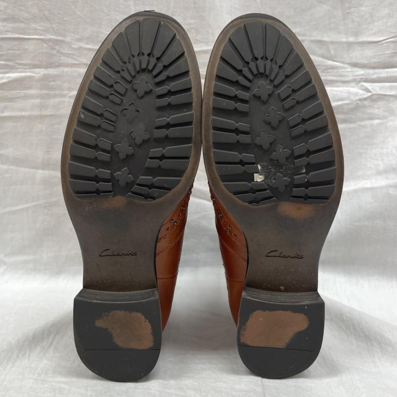 クラークス Clarks ブーツ ショートブーツ 26118830 クラークス サイドゴア チェルシーブーツ ウィングチップ BRW ブラウン UK：6 茶 / ブラウン / brown レディース USED 古着 中古 50143240