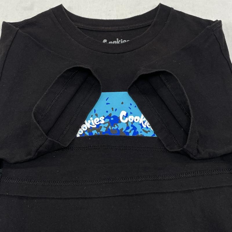 ＵＳフルギ US古着 Tシャツ 半袖 Cookies クッキーズ 半袖 Tシャツ ロゴ プリント マリファナ 大麻 ストリート M プリント X ロゴ、文字 黒 / ブラック / black X 青 / ブルー / blue X 水色 / ライトブルー / メンズ USED 古着 中古 50143250
