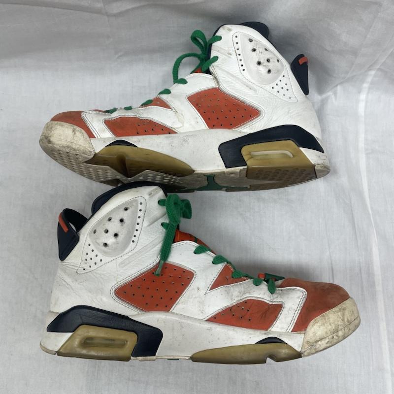 ナイキ NIKE スニーカー スニーカー 384664-145 Air Jordan 6 Retro Gatorade Like Mike White ジョーダン6 レトロ ゲータレード ライク マイク ホワイト 27.5cm 白 / ホワイト / white X 橙 / オレンジ / orange X 緑 / グリーン / green メンズ USED 古着 中古 50143251