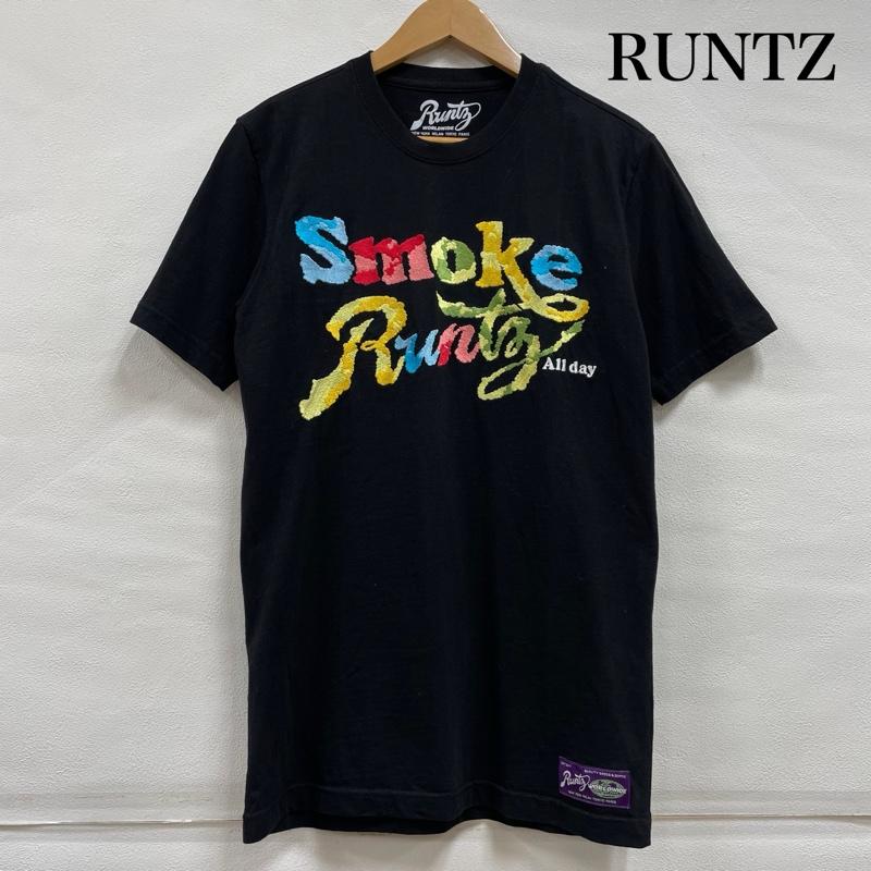 古着 USED Tシャツ 半袖 RUNTZ 半袖 Tシャツ ロゴ 刺繍 マリファナ 大麻 ストリート M ロゴ、文字 X 刺繍 黒 / ブラック / black X マルチカラー / マルチカラー / multicolor メンズ USED 古着 中古 50143254