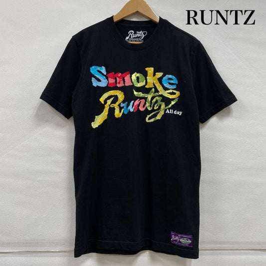 古着 USED Tシャツ 半袖 RUNTZ 半袖 Tシャツ ロゴ 刺繍 マリファナ 大麻 ストリート M ロゴ、文字 X 刺繍 黒 / ブラック / black X マルチカラー / マルチカラー / multicolor メンズ USED 古着 中古 50143254