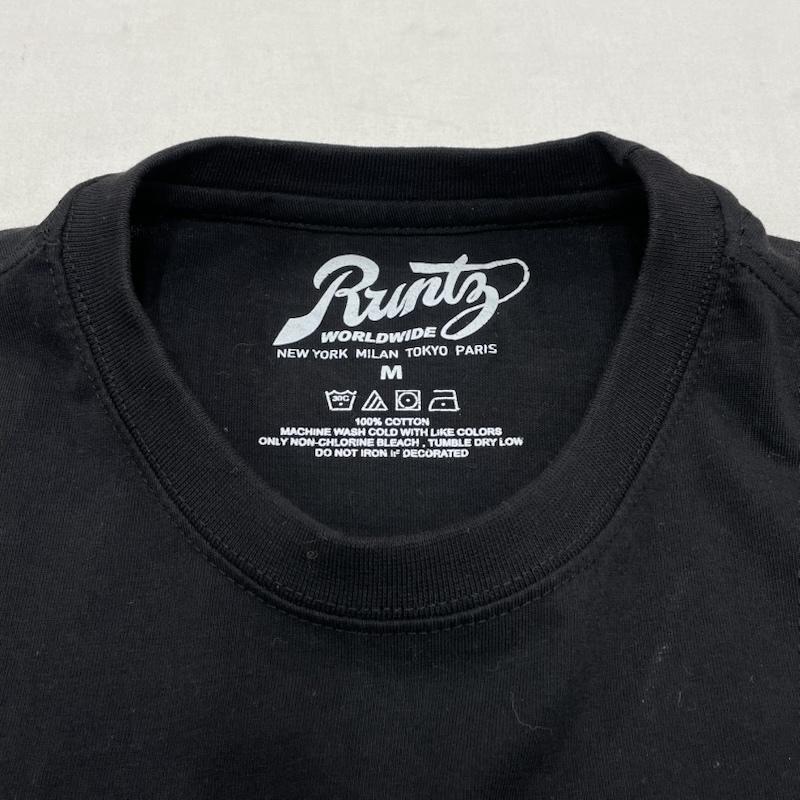 古着 USED Tシャツ 半袖 RUNTZ 半袖 Tシャツ ロゴ 刺繍 マリファナ 大麻 ストリート M ロゴ、文字 X 刺繍 黒 / ブラック / black X マルチカラー / マルチカラー / multicolor メンズ USED 古着 中古 50143254