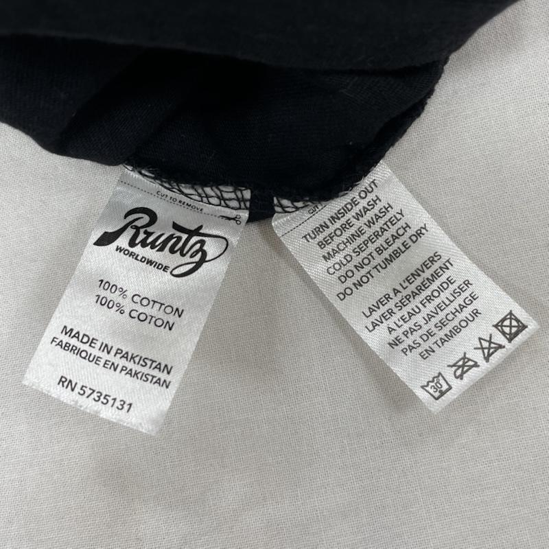 古着 USED Tシャツ 半袖 RUNTZ 半袖 Tシャツ ロゴ 刺繍 マリファナ 大麻 ストリート M ロゴ、文字 X 刺繍 黒 / ブラック / black X マルチカラー / マルチカラー / multicolor メンズ USED 古着 中古 50143254