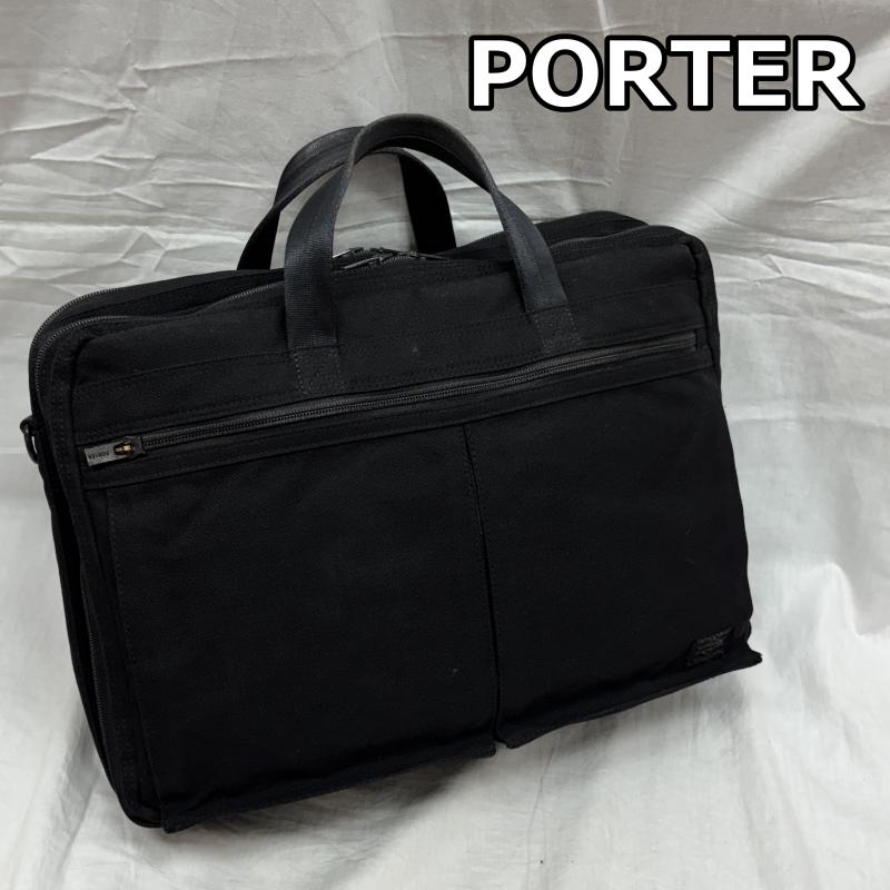 ポーター PORTER ハンドバッグ ハンドバッグ TENSION BRIEFCASE テンション ブリーフケース コーデュラ ナイロン ハンド バッグ 黒 ブラック - 黒 / ブラック / black メンズ USED 古着 中古 50143266