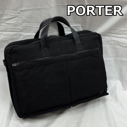 ポーター PORTER ハンドバッグ ハンドバッグ TENSION BRIEFCASE テンション ブリーフケース コーデュラ ナイロン ハンド バッグ 黒 ブラック - 黒 / ブラック / black メンズ USED 古着 中古 50143266