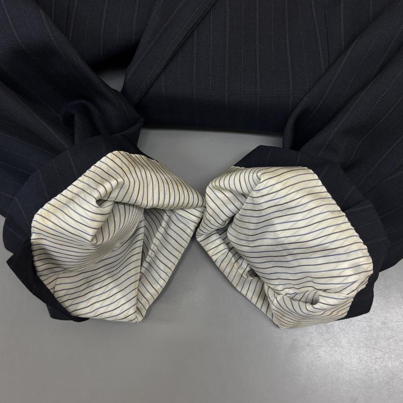 バーバリーロンドン Burberry London スーツ スーツ セットアップ ストライプ柄 ウール シルク テーラードジャケット スラックス パンツ 紺 ネイビー - 紺 / ネイビー / navy メンズ USED 古着 中古 50143268