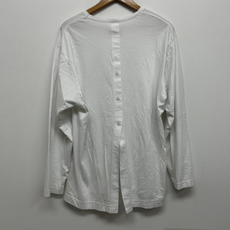 ヨウジヤマモト Yohji Yamamoto Tシャツ 長袖 長袖TEE バックボタン スリット 1 無地 白 / ホワイト / white メンズ USED 古着 中古 50143271