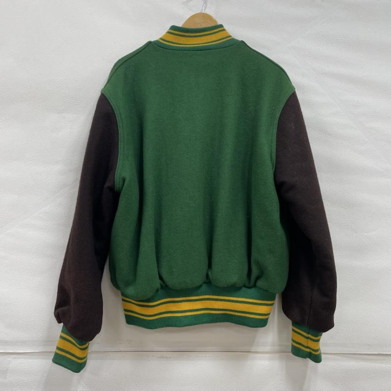 ヴィンテージ VINTAGE ジャケット、上着 ジャンパー、ブルゾン Holloway ホロウェイ 80s 90s USA製 アワード ジャケット スタジャン 中綿 キルティング XL ワンポイント X ロゴ、文字 緑 / グリーン / green X 黄 / イエロー / yellow X 茶 / ブラウン / brown レディース USED 古着 中古 50143310