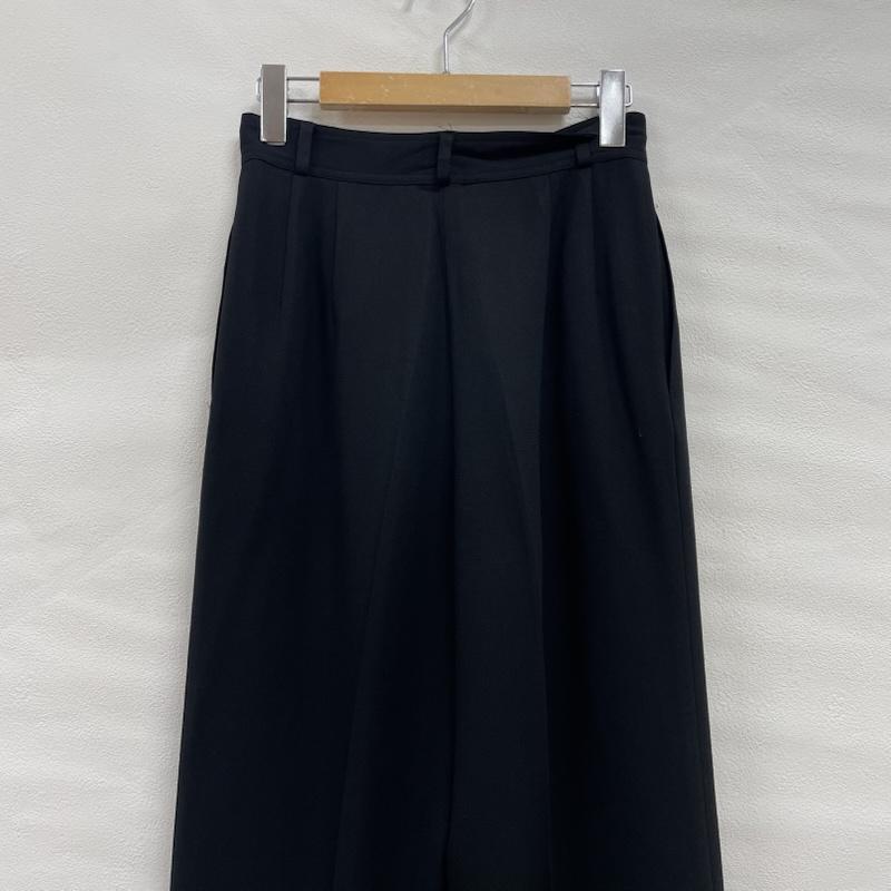 ニジュウサンク 23区 パンツ スラックス ハイウエスト 2タック ワイド スラックス 38 無地 黒 / ブラック / black レディース USED 古着 中古 50143314