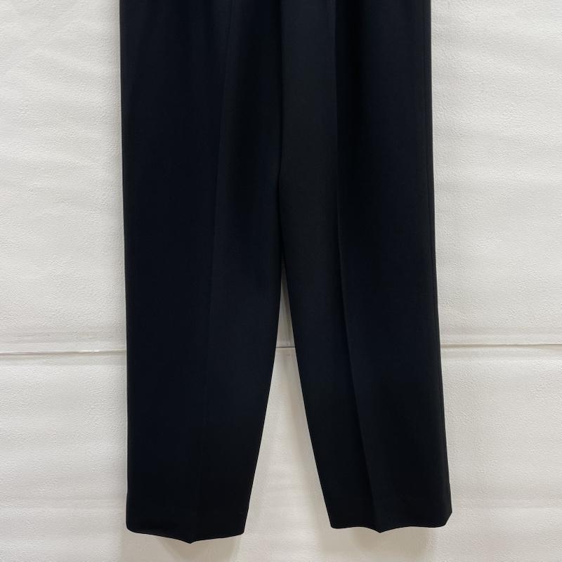 ニジュウサンク 23区 パンツ スラックス ハイウエスト 2タック ワイド スラックス 38 無地 黒 / ブラック / black レディース USED 古着 中古 50143314