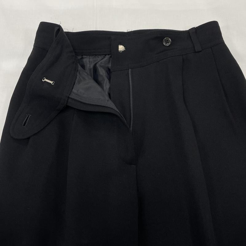 ニジュウサンク 23区 パンツ スラックス ハイウエスト 2タック ワイド スラックス 38 無地 黒 / ブラック / black レディース USED 古着 中古 50143314