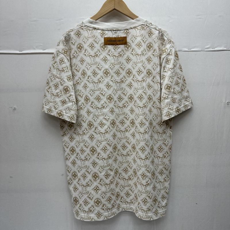ルイヴィトン LOUIS VUITTON Tシャツ 半袖 23AW モノグラム 総柄 Tシャツ RM232M NPG HPY15W XL 白 / ホワイト / white X 茶 / ブラウン / brown メンズ USED 古着 中古 50143328