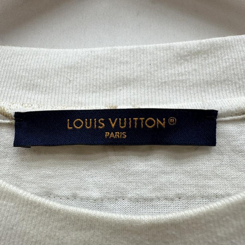 ルイヴィトン LOUIS VUITTON Tシャツ 半袖 23AW モノグラム 総柄 Tシャツ RM232M NPG HPY15W XL 白 / ホワイト / white X 茶 / ブラウン / brown メンズ USED 古着 中古 50143328