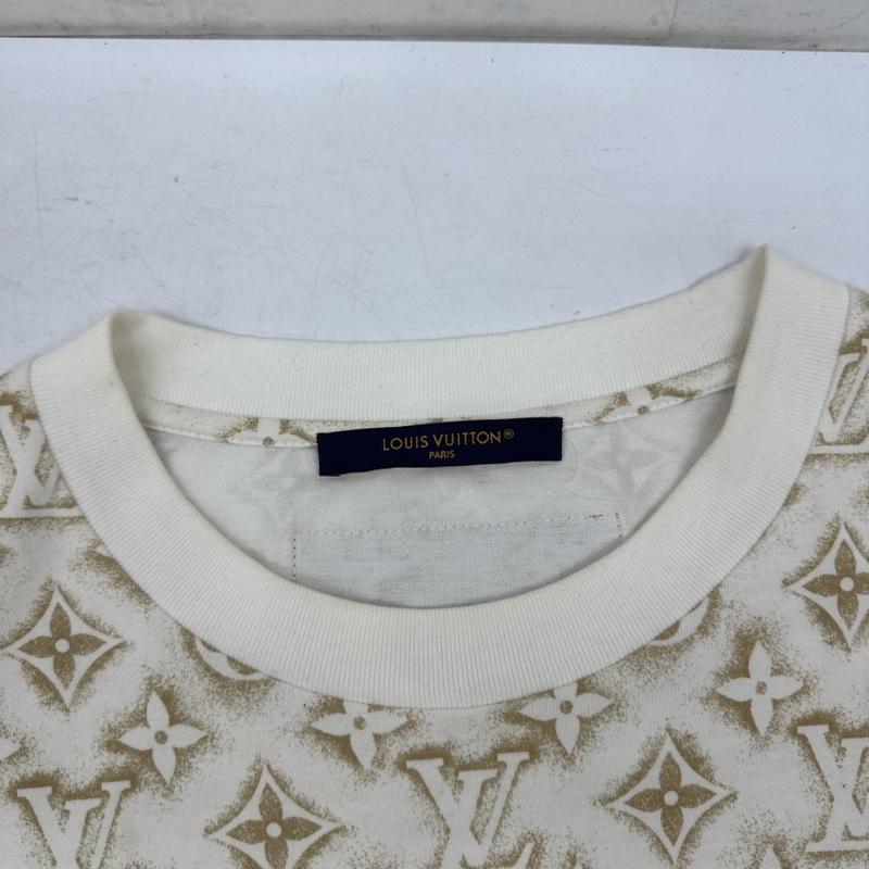 ルイヴィトン LOUIS VUITTON Tシャツ 半袖 23AW モノグラム 総柄 Tシャツ RM232M NPG HPY15W XL 白 / ホワイト / white X 茶 / ブラウン / brown メンズ USED 古着 中古 50143328