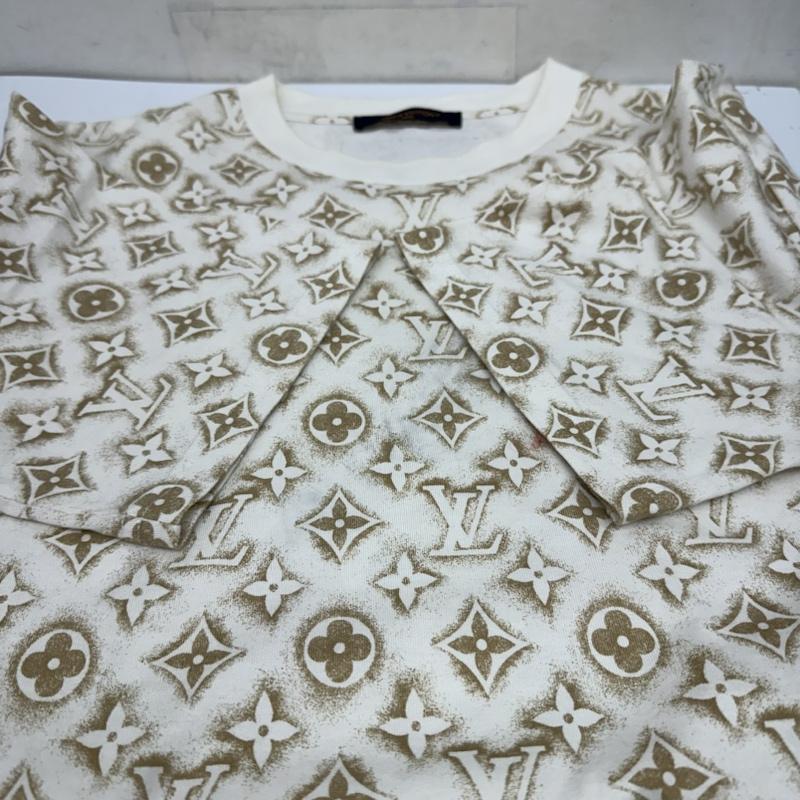 ルイヴィトン LOUIS VUITTON Tシャツ 半袖 23AW モノグラム 総柄 Tシャツ RM232M NPG HPY15W XL 白 / ホワイト / white X 茶 / ブラウン / brown メンズ USED 古着 中古 50143328