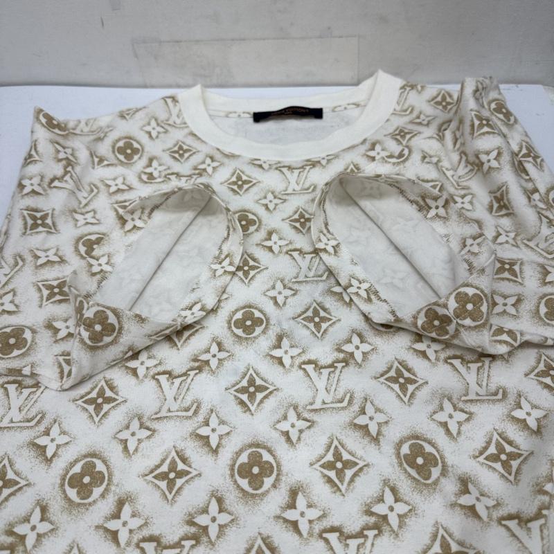 ルイヴィトン LOUIS VUITTON Tシャツ 半袖 23AW モノグラム 総柄 Tシャツ RM232M NPG HPY15W XL 白 / ホワイト / white X 茶 / ブラウン / brown メンズ USED 古着 中古 50143328