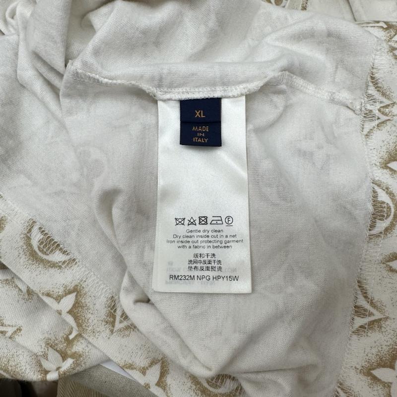 ルイヴィトン LOUIS VUITTON Tシャツ 半袖 23AW モノグラム 総柄 Tシャツ RM232M NPG HPY15W XL 白 / ホワイト / white X 茶 / ブラウン / brown メンズ USED 古着 中古 50143328