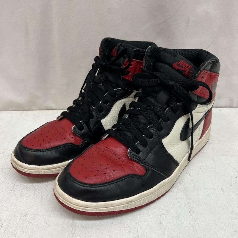 ナイキ NIKE スニーカー スニーカー AIR JORDAN 1 RETRO HIGH OG  BRED TOE  555088-610 エアジョーダン 26.5cm メンズ USED 古着 中古 50143340