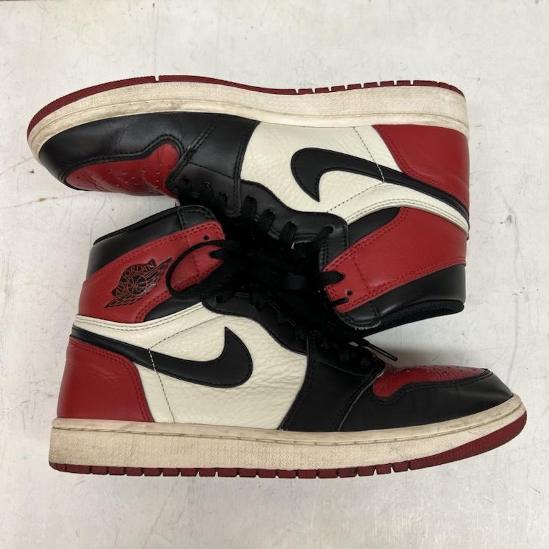 ナイキ NIKE スニーカー スニーカー AIR JORDAN 1 RETRO HIGH OG  BRED TOE  555088-610 エアジョーダン 26.5cm メンズ USED 古着 中古 50143340