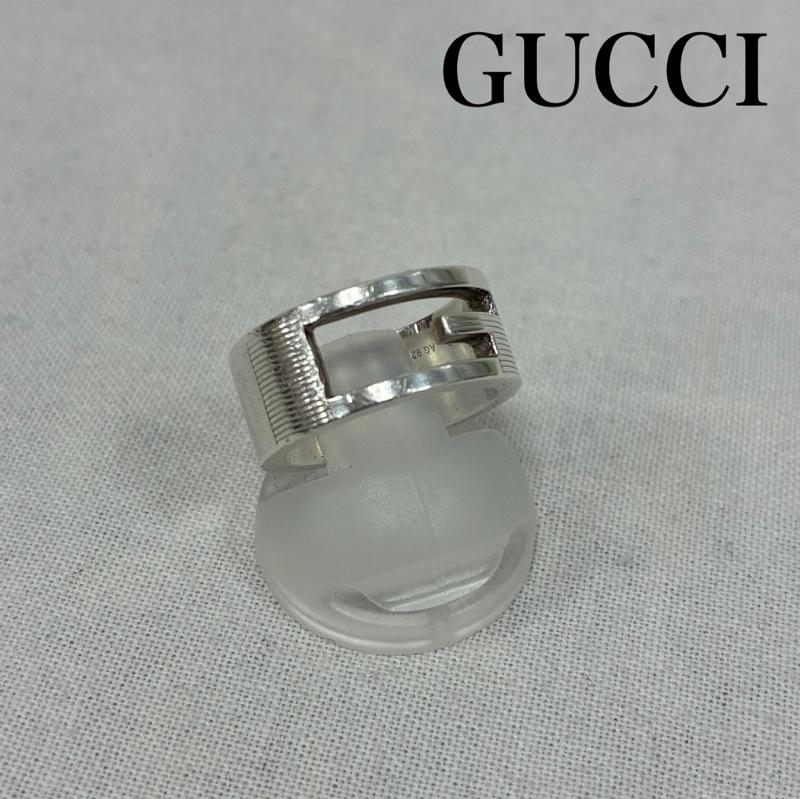 グッチ GUCCI アクセサリー 指輪 ブランデッドG カットアウト シルバー リング 指輪 AG925 7号 - ロゴ、文字 銀 / シルバー / silver color レディース USED 古着 中古 50143374