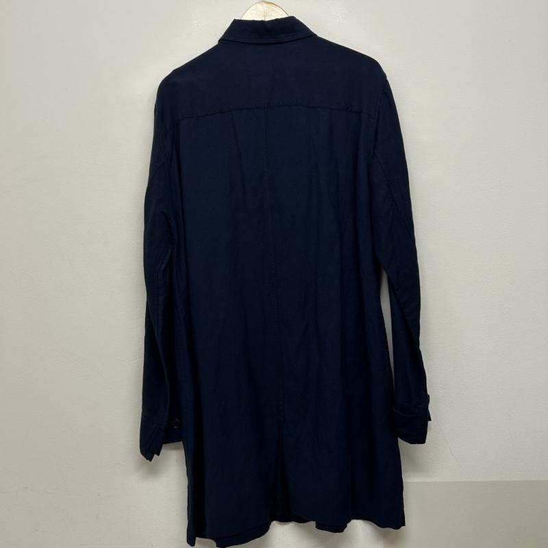 シップス SHIPS コート コート一般 コート 麻 ボタンフライ L 無地 紺 / ネイビー / navy メンズ USED 古着 中古 50143392