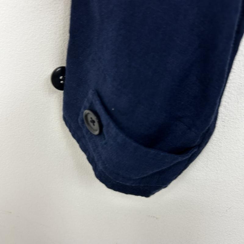 シップス SHIPS コート コート一般 コート 麻 ボタンフライ L 無地 紺 / ネイビー / navy メンズ USED 古着 中古 50143392