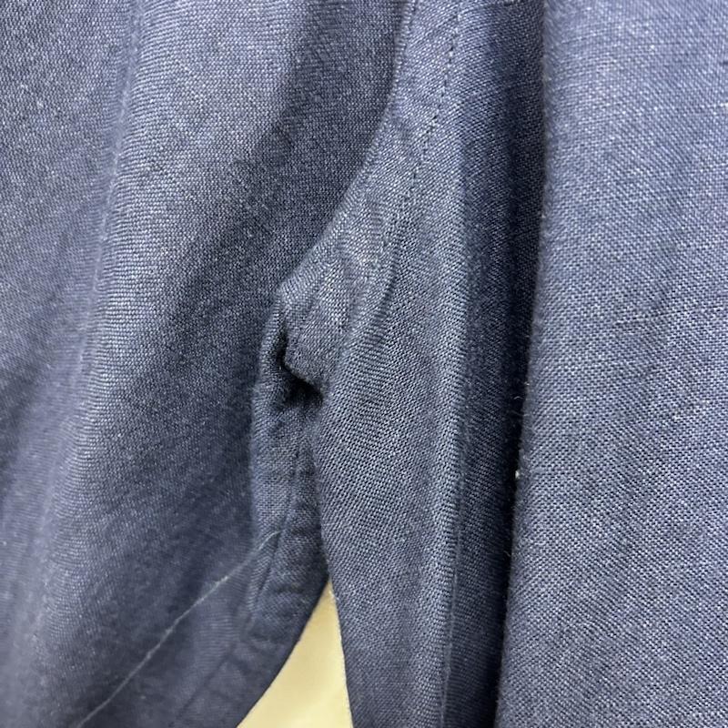 シップス SHIPS コート コート一般 コート 麻 ボタンフライ L 無地 紺 / ネイビー / navy メンズ USED 古着 中古 50143392