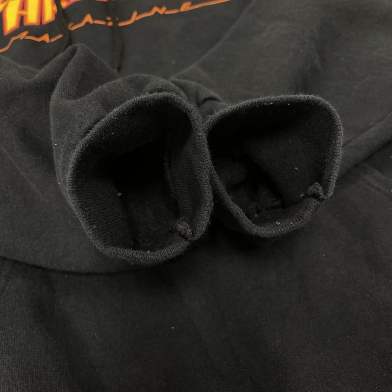 スラッシャー THRASHER パーカー 長袖 M ロゴ、文字 X プリント 黒 / ブラック / black メンズ USED 古着 中古 50143398
