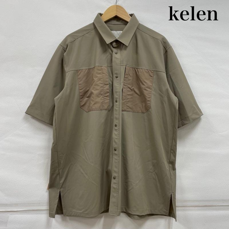 古着 USED シャツ、ブラウス 半袖 Kelen ケレン 20ss ポケット 切替 ストレッチ ナイロン スナップ ボタン シャツ 42 メンズ USED 古着 中古 50143423