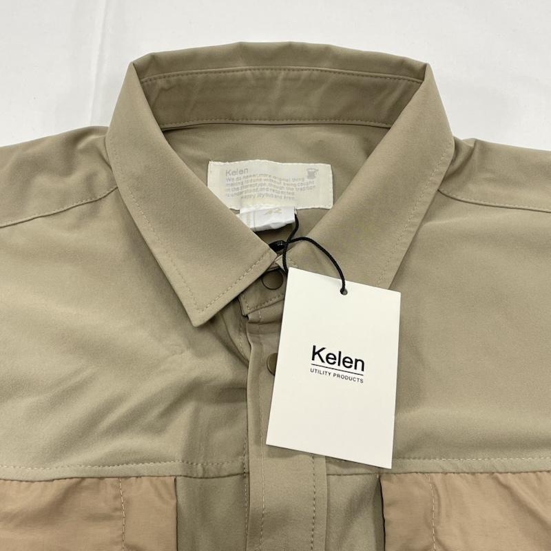 古着 USED シャツ、ブラウス 半袖 Kelen ケレン 20ss ポケット 切替 ストレッチ ナイロン スナップ ボタン シャツ 42 メンズ USED 古着 中古 50143423