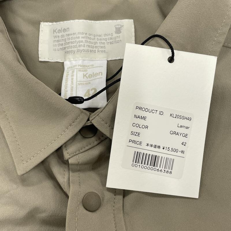 古着 USED シャツ、ブラウス 半袖 Kelen ケレン 20ss ポケット 切替 ストレッチ ナイロン スナップ ボタン シャツ 42 メンズ USED 古着 中古 50143423