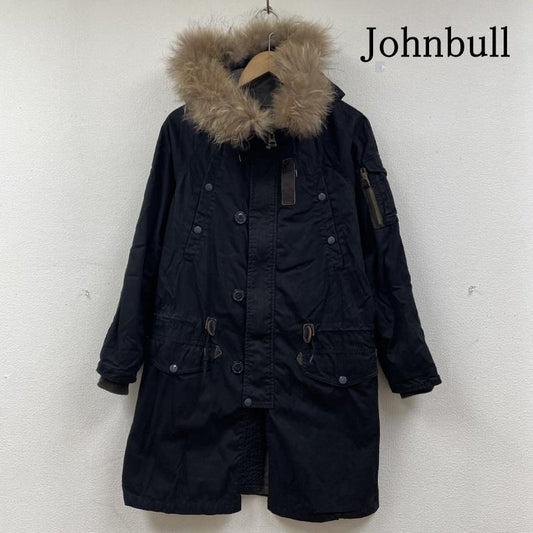 ジョンブル Johnbull コート コート一般 フライトジャケット ミリタリー ラクーンファー モッズコート ah777shk S 無地 黒 / ブラック / black メンズ USED 古着 中古 50143426