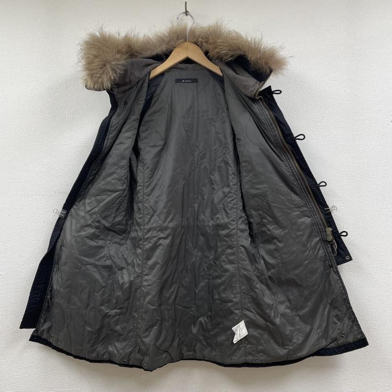 ジョンブル Johnbull コート コート一般 フライトジャケット ミリタリー ラクーンファー モッズコート ah777shk S 無地 黒 / ブラック / black メンズ USED 古着 中古 50143426