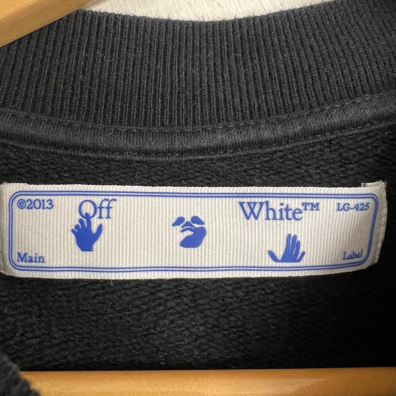 オフホワイト off white トレーナー 長袖 Slim Fit Non-Fiction スウェット L 黒 / ブラック / black メンズ USED 古着 中古 50143436