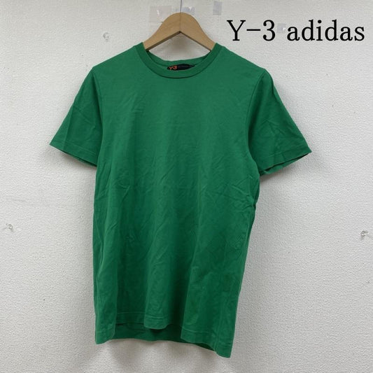 ワイスリー Y-3 Tシャツ 半袖 adidas コラボ 半袖 Tシャツ ラバープリント クルーネック ヨウジヤマモト XS ロゴ、文字 X プリント 緑 / グリーン / green メンズ USED 古着 中古 50143494