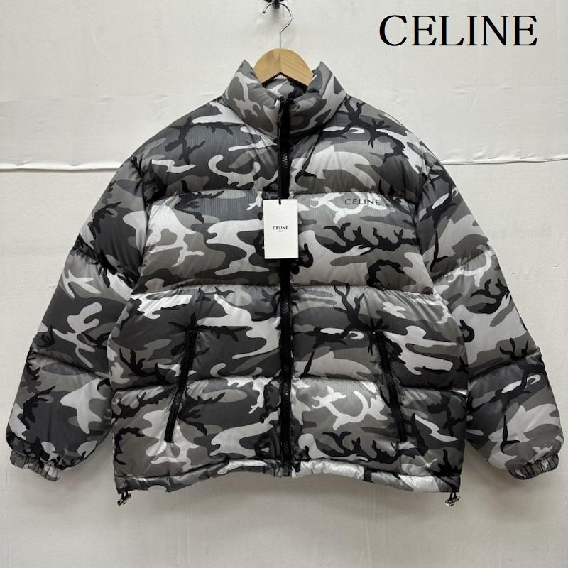 セリーヌ CELINE ジャケット、上着 ダウンジャケット 22AW 迷彩 カモフラ 総柄 スタンドネック ダウン ジャケット 2W771153Q 44 灰 / グレー / gray X マルチカラー / マルチカラー / multicolor メンズ USED 古着 中古 50143529