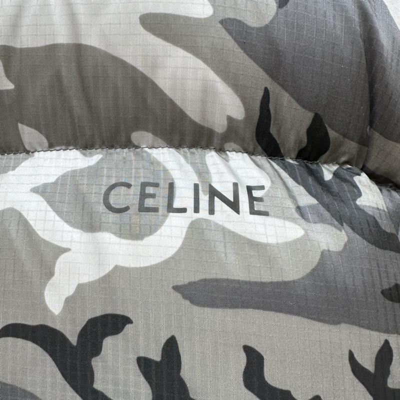 セリーヌ CELINE ジャケット、上着 ダウンジャケット 22AW 迷彩 カモフラ 総柄 スタンドネック ダウン ジャケット 2W771153Q 44 灰 / グレー / gray X マルチカラー / マルチカラー / multicolor メンズ USED 古着 中古 50143529