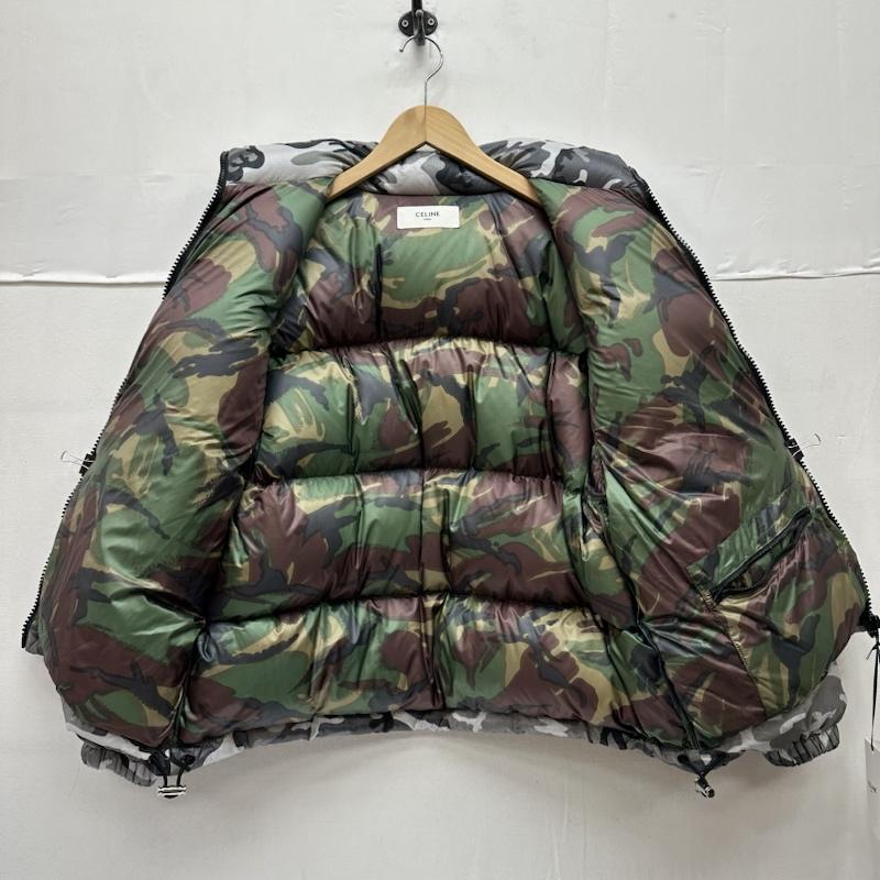 セリーヌ CELINE ジャケット、上着 ダウンジャケット 22AW 迷彩 カモフラ 総柄 スタンドネック ダウン ジャケット 2W771153Q 44 灰 / グレー / gray X マルチカラー / マルチカラー / multicolor メンズ USED 古着 中古 50143529