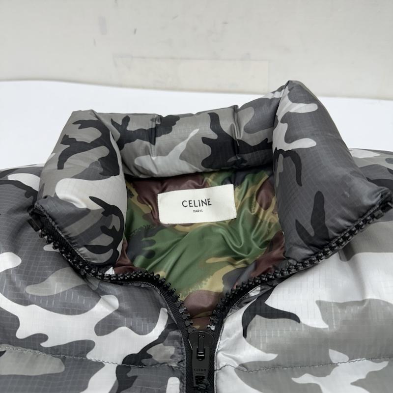セリーヌ CELINE ジャケット、上着 ダウンジャケット 22AW 迷彩 カモフラ 総柄 スタンドネック ダウン ジャケット 2W771153Q 44 灰 / グレー / gray X マルチカラー / マルチカラー / multicolor メンズ USED 古着 中古 50143529